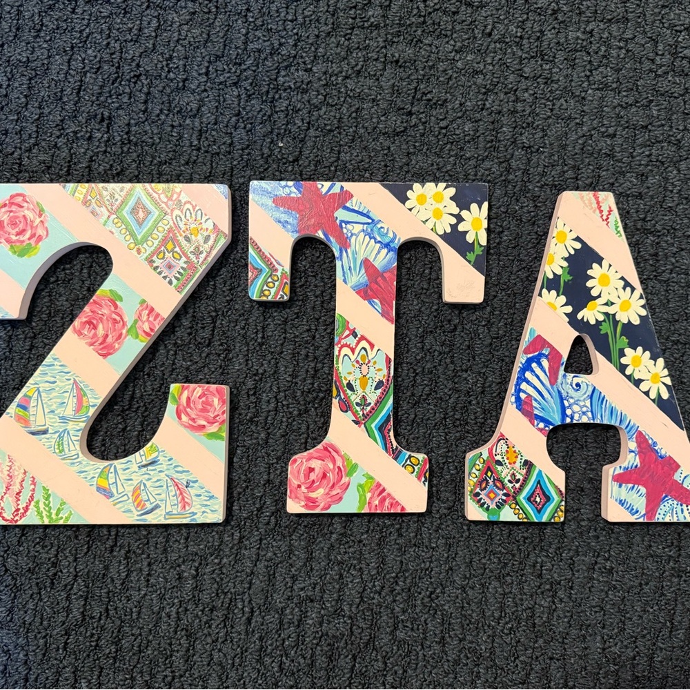 ZTA Letters Custom Painted